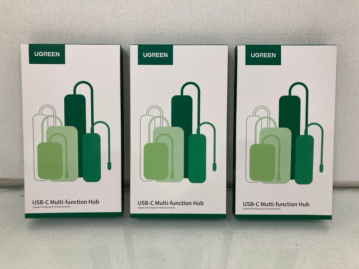 Lot 1270  
            Marchington SR14 - Parcel Delivery Only 

                
3 X UGREEN USB-C MULTI-FUNCTION HUB ADAPTERS: LOCATION - D18