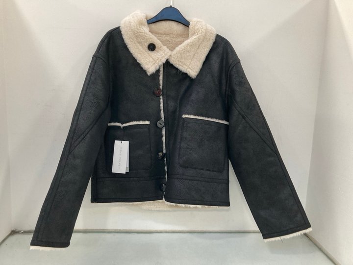 Lot 1287  
            Marchington SR14 - Parcel Delivery Only 

                
MINT VELVET BLACK BONDED AVIATOR JACKET - SIZE MEDIUM - ORIGINAL RRP £199: LOCATI...