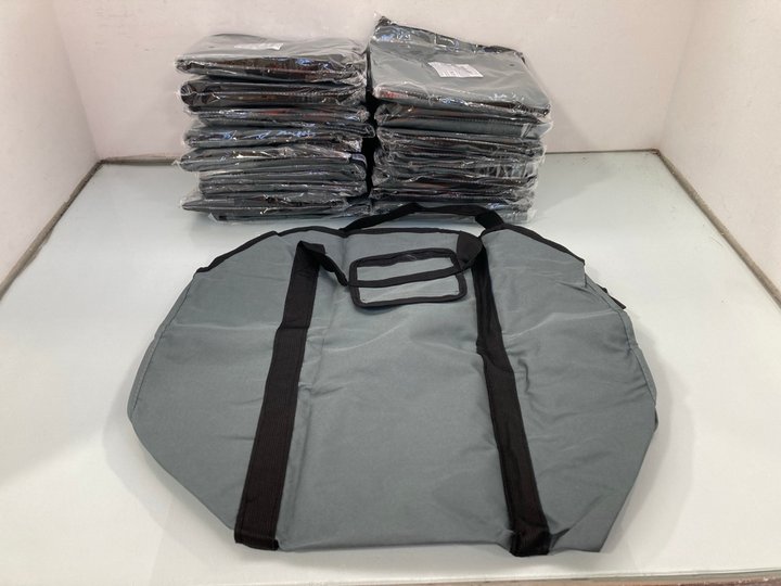 Lot 1320  
            Marchington SR14 - Parcel Delivery Only 

                
QTY OF TESSLOVE FIREWOOD LOG CARRIER TOTE BAGS IN GREY: LOCATION - D16