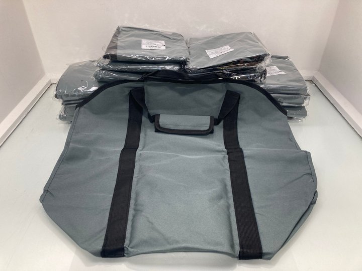 Lot 1343  
            Marchington SR14 - Parcel Delivery Only 

                
QTY OF YELAIYEHAO PREMIUM FIREWOOD CARRIER TOTE BAGS IN GREY: LOCATION - D15
