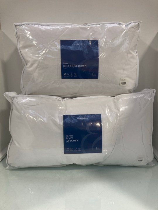 Lot 1355  
            Marchington SR14 - Parcel Delivery Only 

                
SOAK & SLEEP LUXURY 80% GOOSE DOWN STANDARD PILLOW PAIR TO INCLUDE SOAK & SLEEP E...