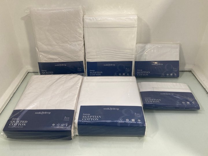 Lot 1356  
            Marchington SR14 - Parcel Delivery Only 

                
QTY OF ASSORTED SOAK & SLEEP SOFT FURNISHINGS TO INCLUDE LUXURY EGYPTIAN COTTON S...