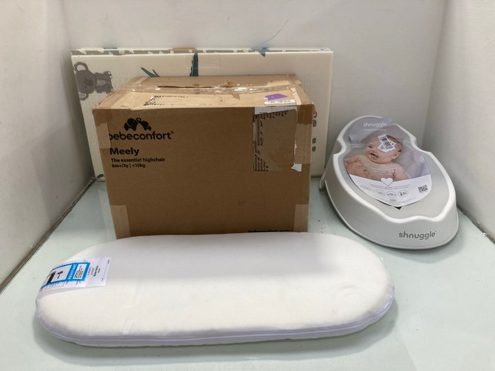Lot 1437  
            Marchington SR14 - Parcel Delivery Only 

                
3 X ASSORTED BABY & TODDLER ITEMS TO INCLUDE BEBE CONFORT MEELY ESSENTIAL HIGHCHA...
