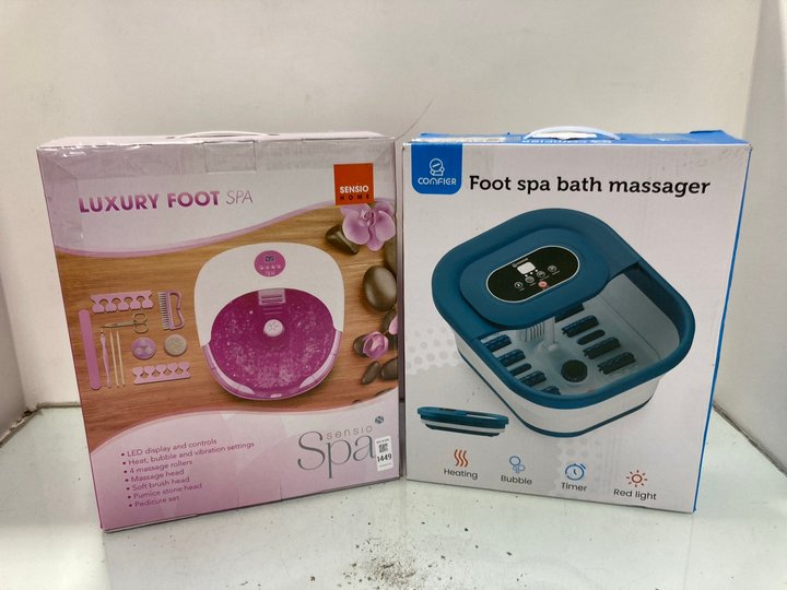 Lot 1449  
            Marchington SR14 - Parcel Delivery Only 

                
COMFIER FOOT SPA BATH MASSAGER TO INCLUDE SENSIO HOME LUXURY FOOT SPA: LOCATION -...