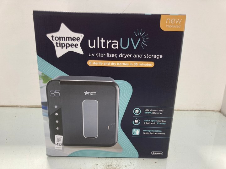 Lot 1452  
            Marchington SR14 - Parcel Delivery Only 

                
TOMMEE TIPPEE ULTRA UV STERILISER, DRYER & STORAGE - ORIGINAL RRP £149.99: LOCATI...