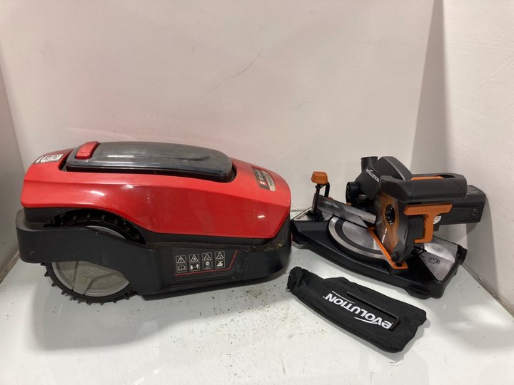 Lot 1457  
            Marchington SR14 - Parcel Delivery Only 

                
EVOLUTION 210MM TCT MULTI-MATERIAL CUTTING COMPOUND MITRE SAW - MODEL: R210-CMS T...