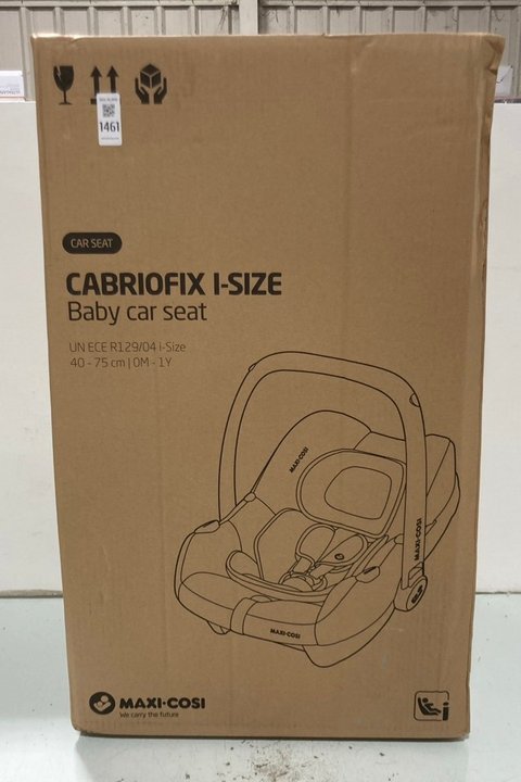 Lot 1461  
            Marchington SR14 - Parcel Delivery Only 

                
MAXI-COSI CABRIOFIX I-SIZE BABY CAR SEAT IN BLACK - ORIGINAL RRP £129.99: LOCATIO...