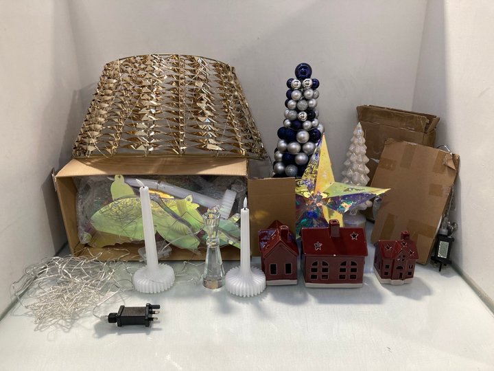 Lot 1484  
            Marchington SR14 - Parcel Delivery Only 

                
QTY OF ASSORTED HOMEWARE ITEMS TO INCLUDE FESTIVE INFINITY DECOR ON STAND: LOCATI...