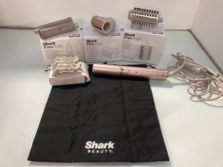 Lot 1508  
            Marchington SR14 - Parcel Delivery Only 

                
QTY OF ASSORTED SHARK BEAUTY ACCESSORIES TO INCLUDE SHARK FLEX-STYLE BUILD YOUR O...
