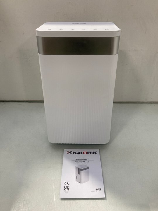 Lot 1563  
            Marchington SR14 - Parcel Delivery Only 

                
KALORIK 12L DEHUMIDIFIER WITH 2L WATER TANK AND TIMER - MODEL: OL12-BD031K - COMB...