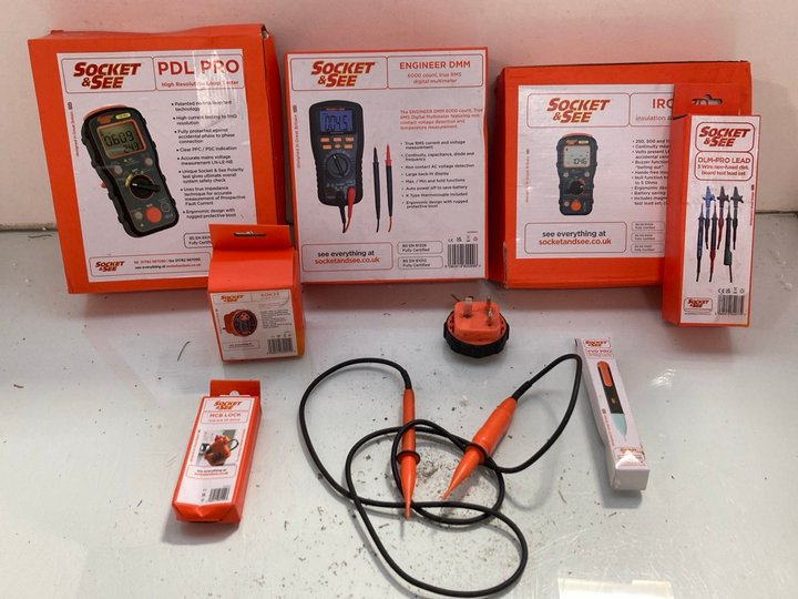 Lot 1598  
            Marchington SR14 - Parcel Delivery Only 

                
QTY OF ASSORTED SOCKET & SEE HARDWARE ITEMS TO INCLUDE SOCKET & SEE DLM-PRO LEAD ...