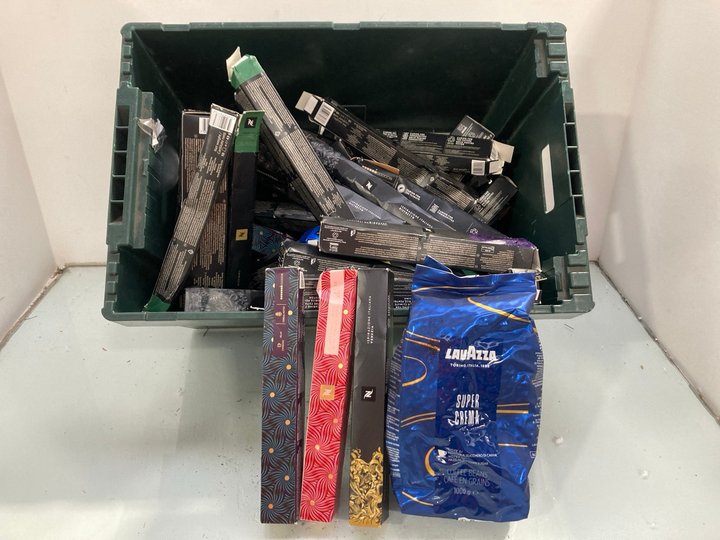 Lot 1602  
            Marchington SR14 - Parcel Delivery Only 

                
QTY OF ASSORTED COFFEE TO INCLUDE LAVAZZA SUPER CREMA COFFEE BEANS 1KG - BBE: JUN...