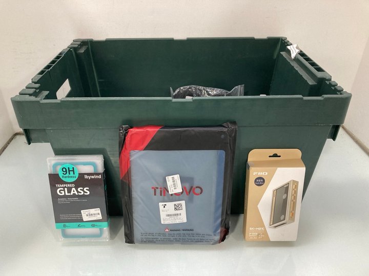 Lot 1609  
            Marchington SR14 - Parcel Delivery Only 

                
QTY OF ASSORTED TECH ITEMS TO INCLUDE FIIO M21 CASSETTE-STYLE PROTECTIVE CASE IN ...