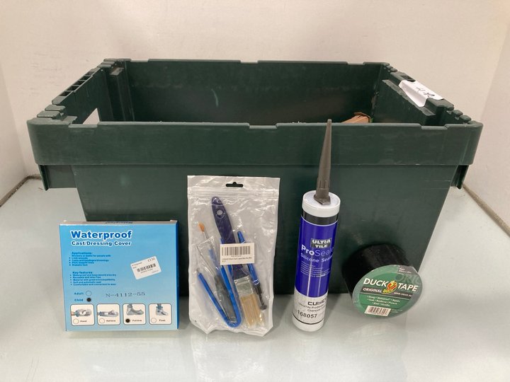 Lot 1610  
            Marchington SR14 - Parcel Delivery Only 

                
QTY OF ASSORTED HARDWARE ITEMS TO INCLUDE CUBICO ULTRA TILE PRO SEALER SILICONE S...