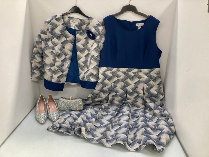 Lot 1625  
            Marchington SR14 - Parcel Delivery Only 

                
3 X ASSORTED CLOTHING & ACCESSORIES TO INCLUDE VIHONGMEIQI GEMSTONE CLUTCH PURSE:...