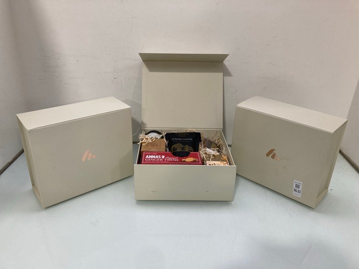 Lot 1631  
            Marchington SR14 - Parcel Delivery Only 

                
3 X COFFEE & BISCUIT HAMPERS - BBE: SEP 2026: LOCATION - D0