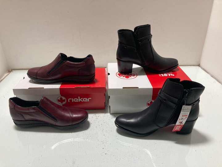 Lot 178  
            Marchington SR14 - Parcel Delivery Only 

                
RIEKER FLEECE LINED ANKLE BOOTS IN BLACK UK SIZE 5 TO INCLUDE RIEKER RED LEATHER ...