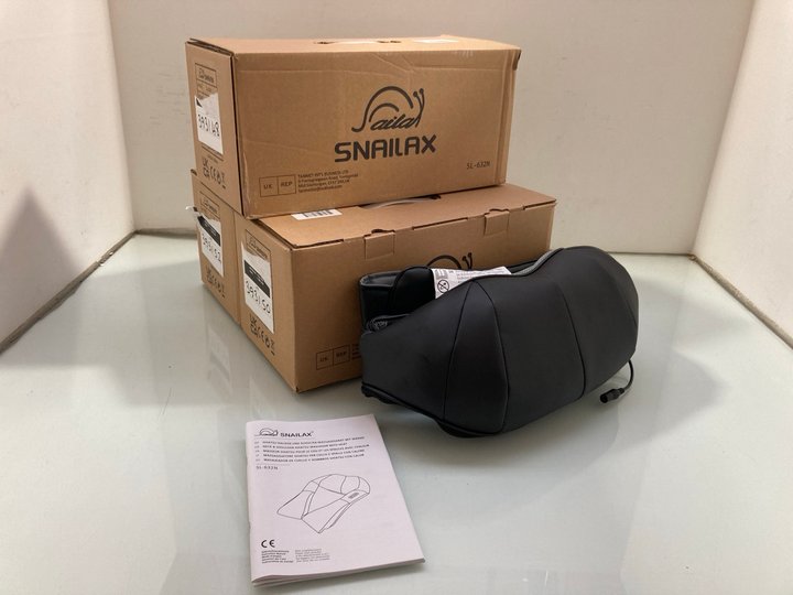 Lot 209  
            Marchington SR14 - Parcel Delivery Only 

                
3 X SNAILAX SL-632N NECK AND SHOULDER SHIATSU MASSAGERS: LOCATION - A7
