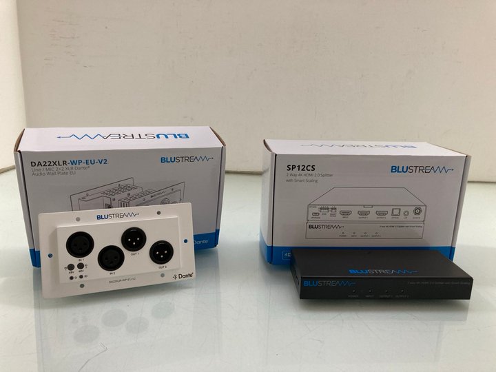 Lot 222  
            Marchington SR14 - Parcel Delivery Only 

                
BLUSTREAM SP12CS 2 WAY 4K HDMI 2.0 SPLITTER WITH SMART SCALING TO INCLUDE BLUSTRE...