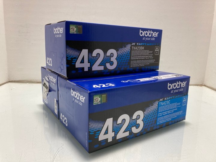 Lot 231  
            Marchington SR14 - Parcel Delivery Only 

                
BROTHER AT YOUR SIDE TN423BK COLOUR TONER CARTRIDGES: LOCATION - A8