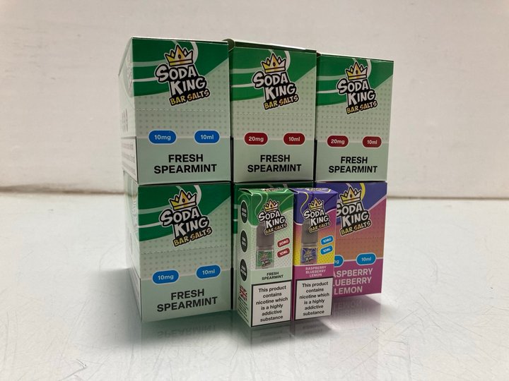 Lot 237  
            Marchington SR14 - Parcel Delivery Only 

                
QTY OF ASSORTED SODA KING VAPE LIQUID TO INCLUDE SODA KING RASPBERRY BLUEBERRY LE...