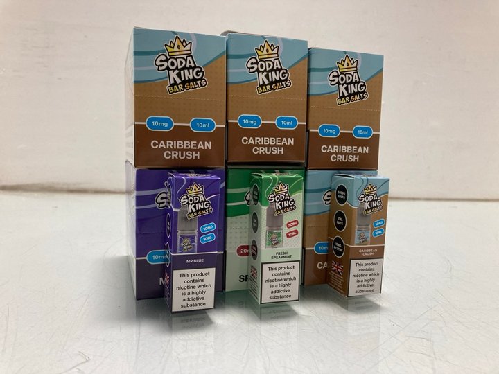 Lot 239  
            Marchington SR14 - Parcel Delivery Only 

                
QTY OF ASSORTED SODA KING VAPE LIQUID TO INCLUDE SODA KING MR BLUE VAPE LIQUID (1...