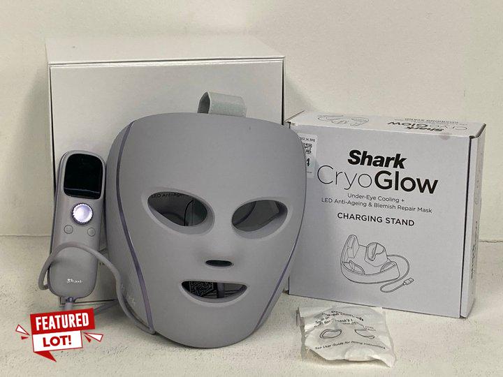 Lot 24  
            Marchington SR14 - Parcel Delivery Only 

                
SHARK CRYO-GLOW UNDER-EYE COOLING + LED ANTI-AGEING & BLEMISH REPAIR MASK - MODEL...