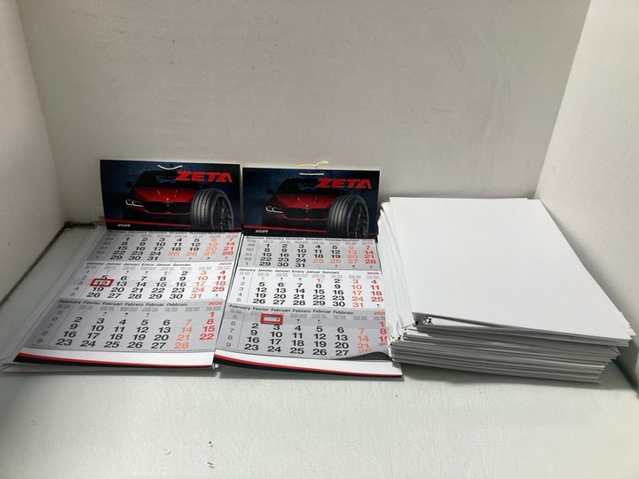 Lot 285  
            Marchington SR14 - Parcel Delivery Only 

                
QTY OF ZETA BMW 2026 CALENDARS: LOCATION - A10