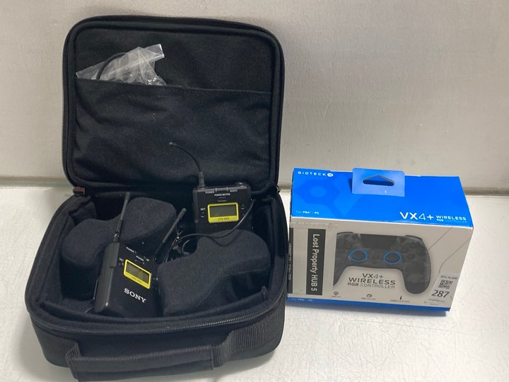 Lot 287  
            Marchington SR14 - Parcel Delivery Only 

                
GIOTECK VX4+ WIRELESS RGB CONTROLLER FOR PLAYSTATION 4 TO INCLUDE SONY UWP-D SERI...