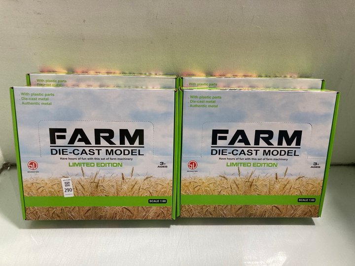 Lot 290  
            Marchington SR14 - Parcel Delivery Only 

                
4 X FARM LIMITED EDITION SCALE 1.60 DIECAST MODEL KITS: LOCATION - A11