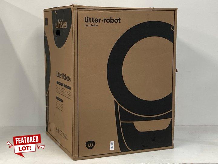 Lot 29  
            Marchington SR14 - Parcel Delivery Only 

                
WHISKER LITTER ROBOT 4 AUTOMATIC LITTER BOX - MODEL LR4C942994 - ORIGINAL RRP £74...
