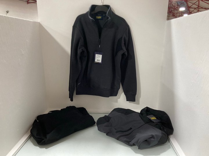 Lot 304  
            Marchington SR14 - Parcel Delivery Only 

                
3 X ASSORTED MEN'S CLOTHING TO INCLUDE BISLEY WORKWEAR HOODED JUMPER IN BLACK - U...