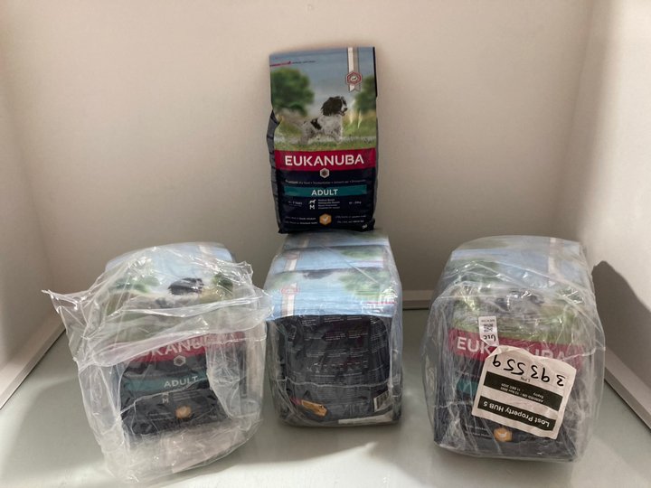 Lot 310  
            Marchington SR14 - Parcel Delivery Only 

                
QTY OF EUKANUBA ADULT PREMIUM DRY DOG FOOD - BBE: FEB 2027: LOCATION - A12