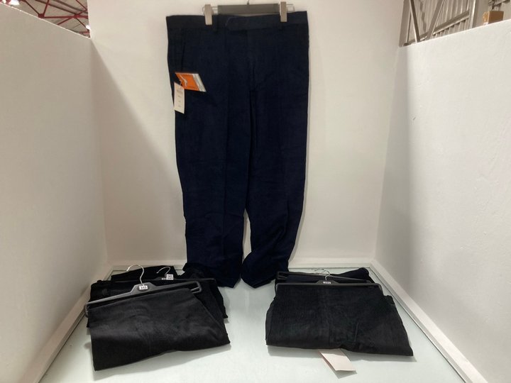 Lot 349  
            Marchington SR14 - Parcel Delivery Only 

                
QTY OF ASSORTED CORDUROY TROUSERS IN ASSORTED SIZES TO INCLUDE BLACK CORDUROY TRO...