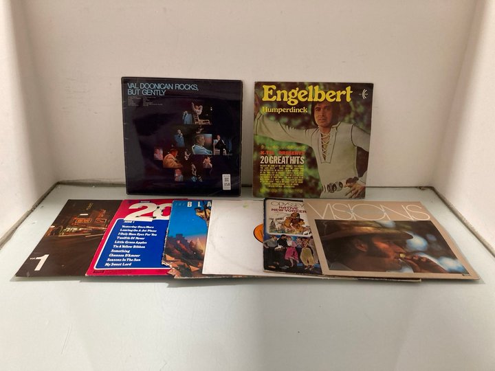 Lot 358  
            Marchington SR14 - Parcel Delivery Only 

                
QTY OF ASSORTED VINYLS TO INCLUDE VAL DOONICAN ROCKS, BUT GENTLY VINYL: LOCATION ...