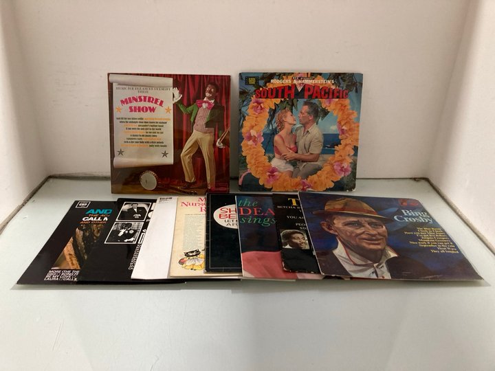 Lot 359  
            Marchington SR14 - Parcel Delivery Only 

                
QTY OF ASSORTED VINYLS TO INCLUDE 'CALL ME IRRESPONSIBLE' VINYL BY ANDY WILLIAMS:...