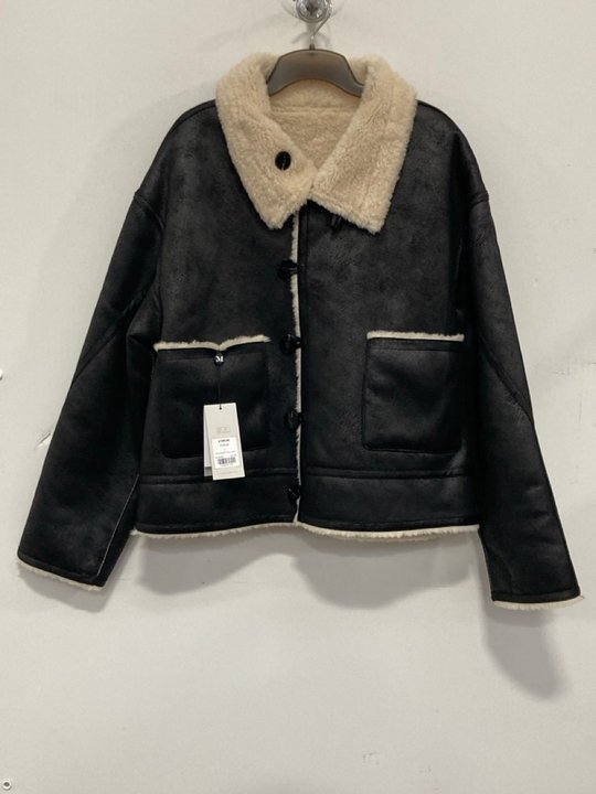 Lot 36  
            Marchington SR14 - Parcel Delivery Only 

                
MINT VELVET BONDED AVIATOR JACKET - BLACK - SIZE LARGE - ORIGINAL RRP £199: LOCAT...