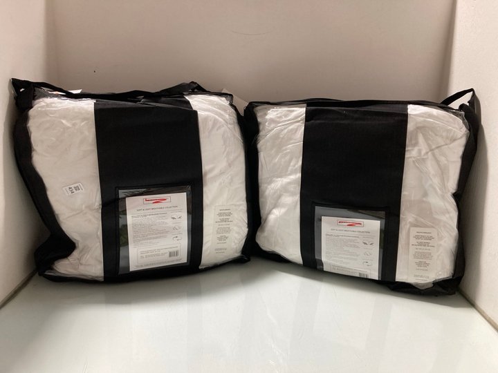 Lot 434  
            Marchington SR14 - Parcel Delivery Only 

                
2 X THE WHITE COMPANY HYPO-ALLERGENIC SOFT AND LIGHT BREATHABLE MEDIUM-FIRM EURO ...