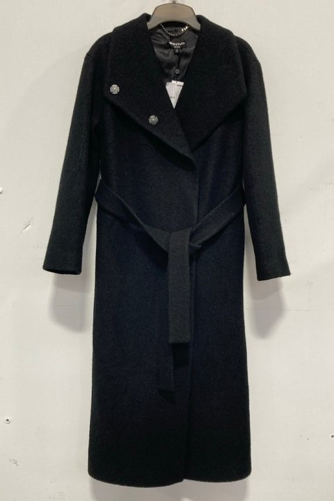 Lot 44  
            Marchington SR14 - Parcel Delivery Only 

                
WHISTLES PETITE MORGAN FUNNEL NECK COAT - BLACK - UK SIZE 16 - ORIGINAL RRP £329:...