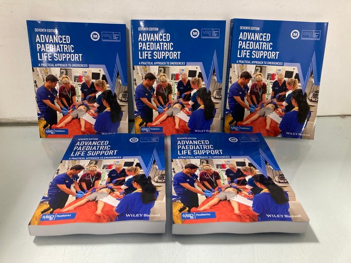 Lot 473  
            Marchington SR14 - Parcel Delivery Only 

                
5 X SEVENTH EDITION ADVANCED PAEDIATRIC LIFE SUPPORT BOOKS: LOCATION - B19