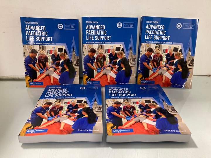 Lot 475  
            Marchington SR14 - Parcel Delivery Only 

                
5 X SEVENTH EDITION ADVANCED PAEDIATRIC LIFE SUPPORT BOOKS: LOCATION - B19