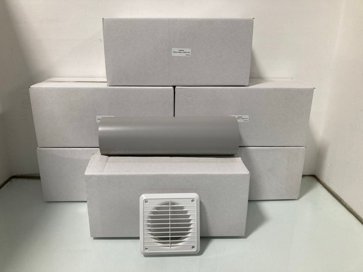 Lot 484  
            Marchington SR14 - Parcel Delivery Only 

                
6 X 100MM WALL VENT KITS: LOCATION - B19