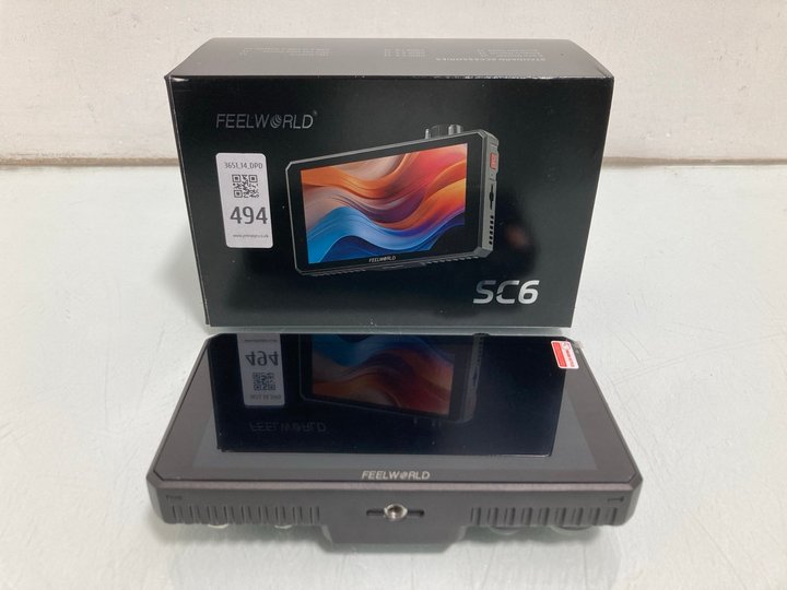 Lot 494  
            Marchington SR14 - Parcel Delivery Only 

                
FEELWORLD SC6 CAMERA FIELD MONITOR - ORIGINAL RRP £200: LOCATION - B18