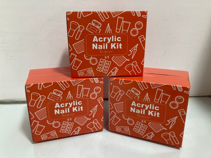 Lot 501  
            Marchington SR14 - Parcel Delivery Only 

                
3 X SURPRISE ACRYLIC NAIL KITS: LOCATION - B18