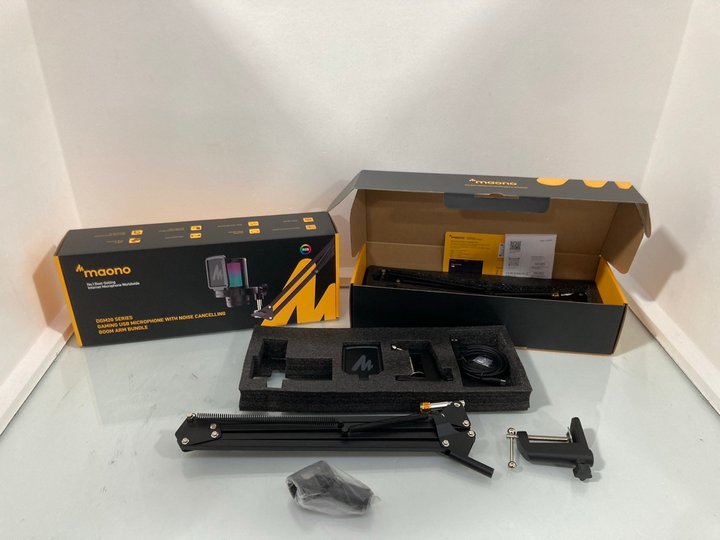 Lot 508  
            Marchington SR14 - Parcel Delivery Only 

                
2 X MAONO DGM20 SERIES GAMING USB MICROPHONES WITH NOISE CANCELLING BOOM ARM BUND...