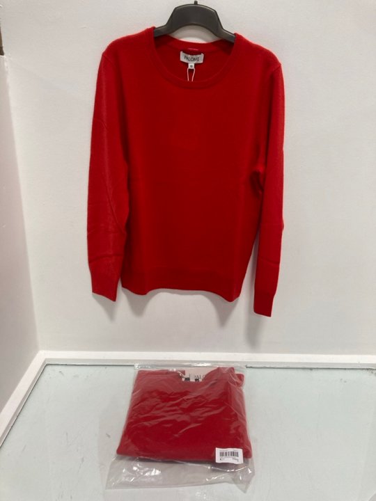 Lot 544  
            Marchington SR14 - Parcel Delivery Only 

                
2 X PALOME SORBONNE CREWNECK SWEATERS IN POPPY RED - UK 12 - COMBINED ORIGINAL RR...