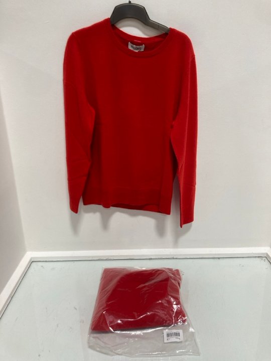 Lot 546  
            Marchington SR14 - Parcel Delivery Only 

                
2 X PALOME SORBONNE CREWNECK SWEATERS IN POPPY RED - UK 12 - COMBINED ORIGINAL RR...