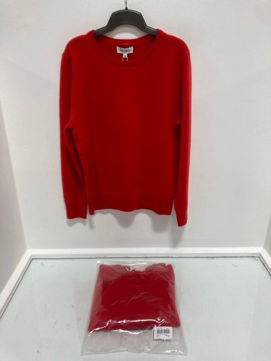 Lot 549  
            Marchington SR14 - Parcel Delivery Only 

                
2 X PALOME SORBONNE CREWNECK SWEATERS IN POPPY RED - UK 12 - COMBINED ORIGINAL RR...