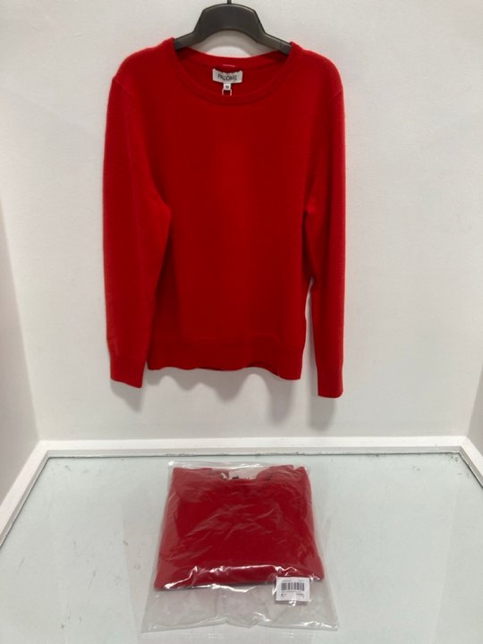 Lot 550  
            Marchington SR14 - Parcel Delivery Only 

                
2 X PALOME SORBONNE CREWNECK SWEATERS IN POPPY RED - UK 12 - COMBINED ORIGINAL RR...