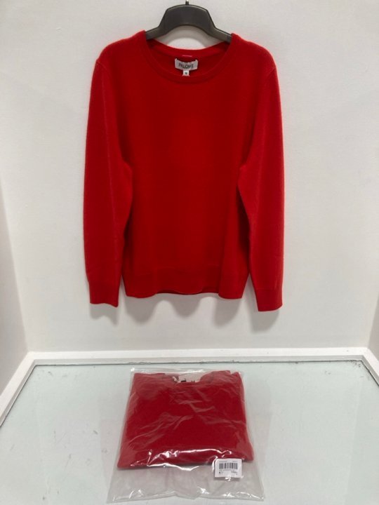 Lot 552  
            Marchington SR14 - Parcel Delivery Only 

                
2 X PALOME SORBONNE CREWNECK SWEATERS IN POPPY RED - UK 12 - COMBINED ORIGINAL RR...